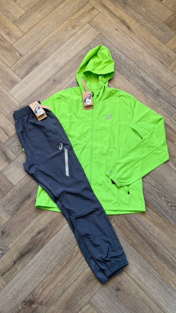 Asics Accelerate Lite Show Tracksuit Lime Green Grey