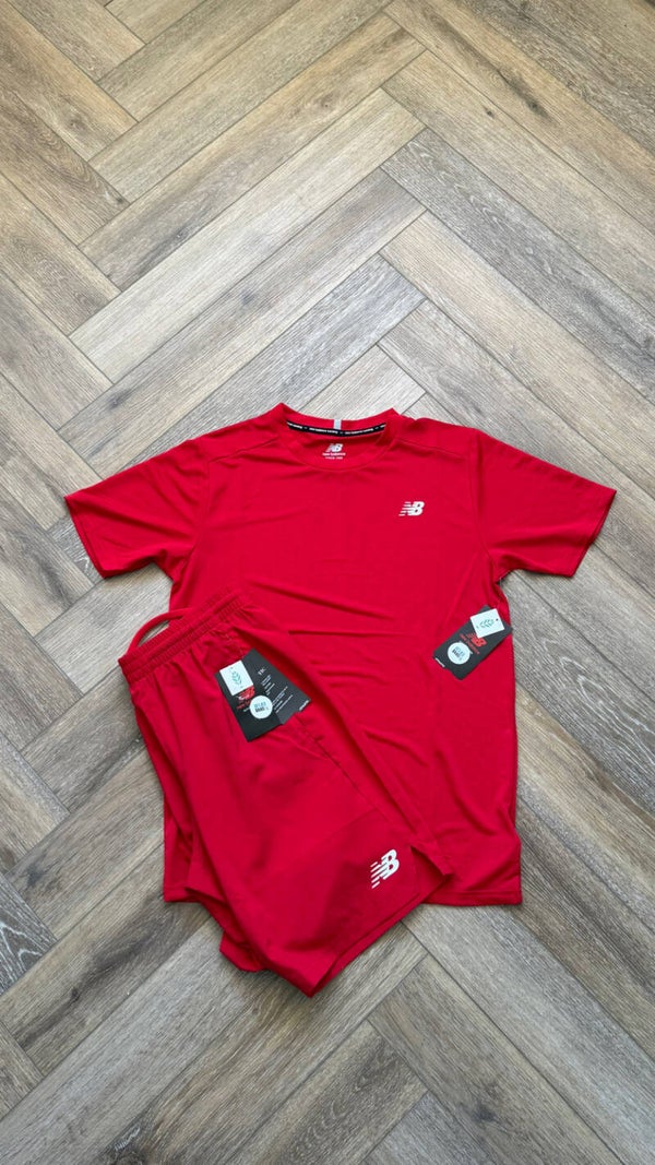 New Balance Short Set Red