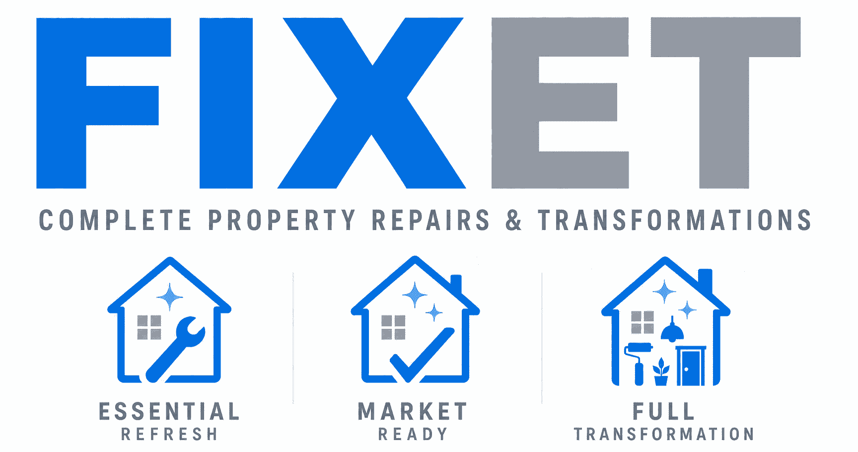 Fixet property repair packages: Essential Refresh, Market Ready and Full Transformation
