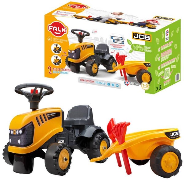 Jcb Looptractor met kar (harkje en schopje) 1-3 jaar