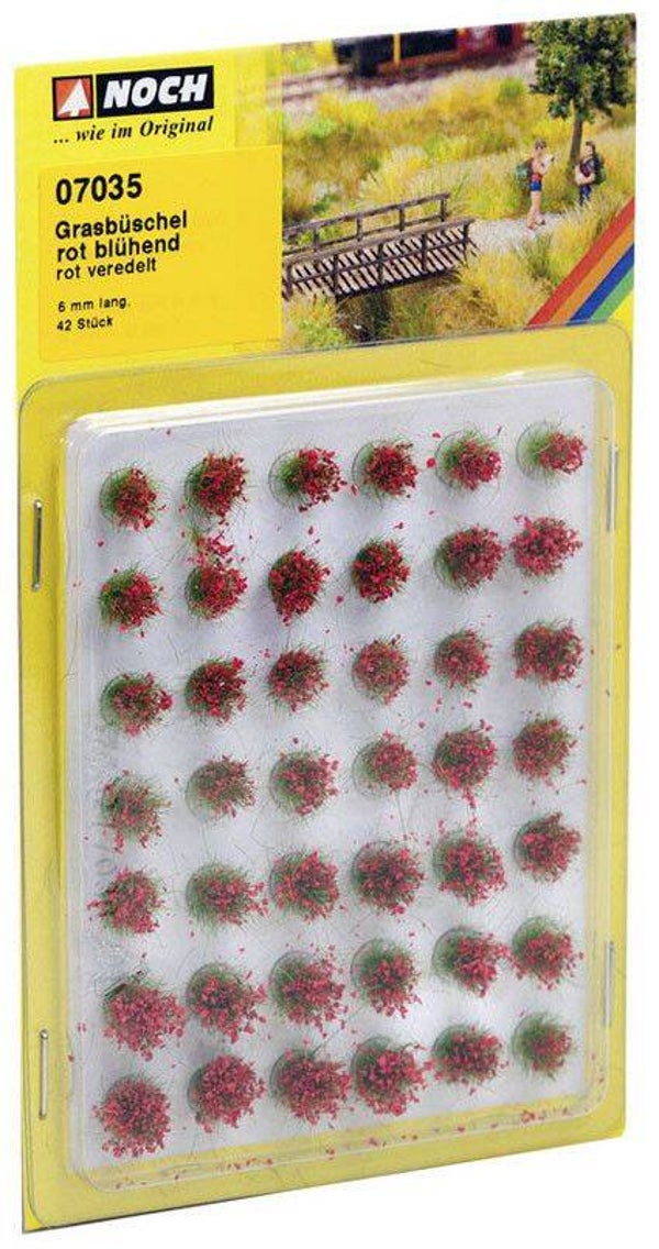 Graspollen Bloeiend rood - 42st 6mm