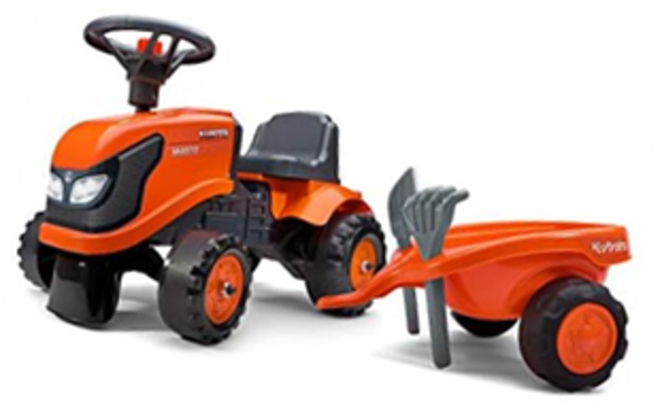 Kubota looptractor met kar (harkje en schopje) 1-3 jaar