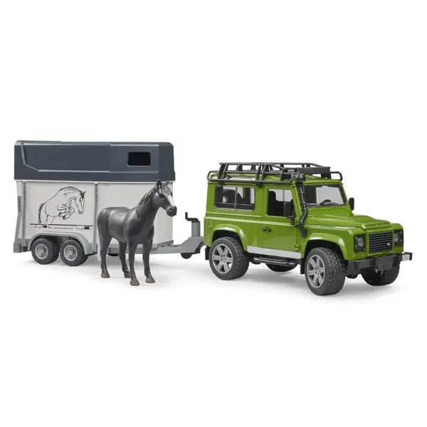 Bruder - Landrover met paardentrailer - 1:16