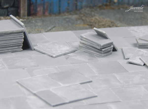 Betontegel 25x50 Donker Grijs 140 stuks - 1:32