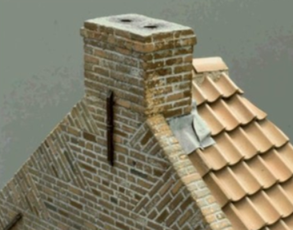 Dakpannenset Oud Rood 560 stuks - 1:32