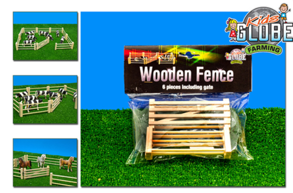 Houten Afrastering 6delig incl. hek - 1:32