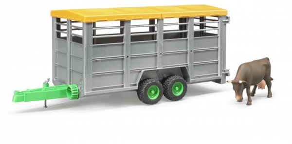 Bruder veetransportwagen met 1 koe - 1:16