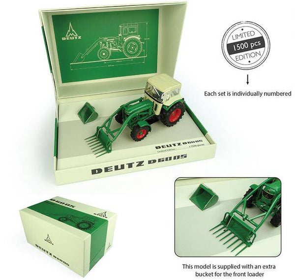 Deutz D6005 met Frontlader + Cabine 4wd - Limited Edition ! - 1:32