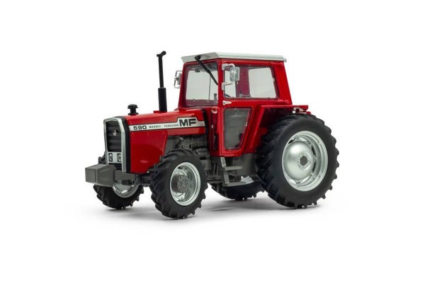 Massey Ferguson 590 4wd met Brede achterbanden Limited Edition 500 stuks - 1:32