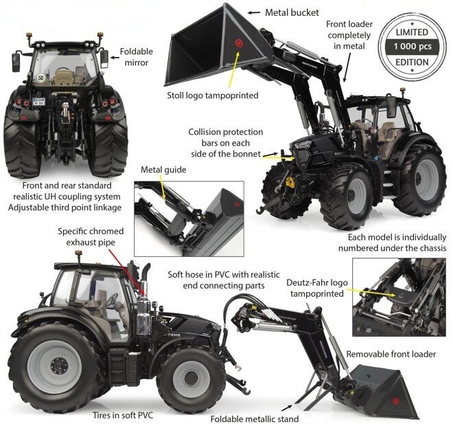 Deutz-Fahr 6150.4 TTV with Stoll FZ 43-27 front loader Limited Edition 1000 pieces - 1:3