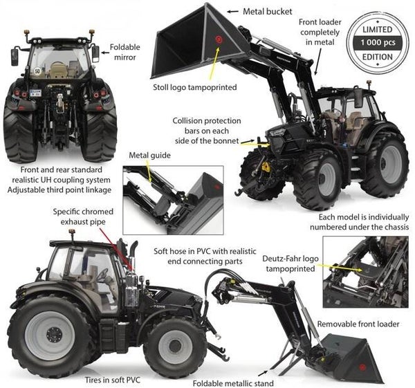Deutz-Fahr 6150.4 TTV with Stoll FZ 43-27 front loader Limited Edition 1000 pieces - 1:3