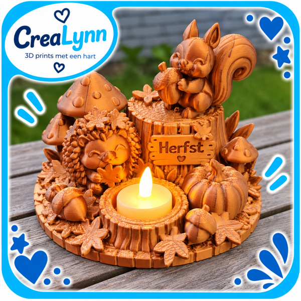 Halloween - Herfsttafereeltje met goud en brons