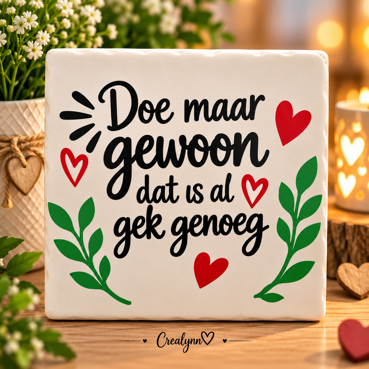 Tegeltjesgeluk: Doe maar gewoon dat is al gek genoeg