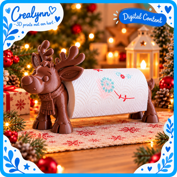 Digitale content - Kerst - Keukenrolhouder rendier