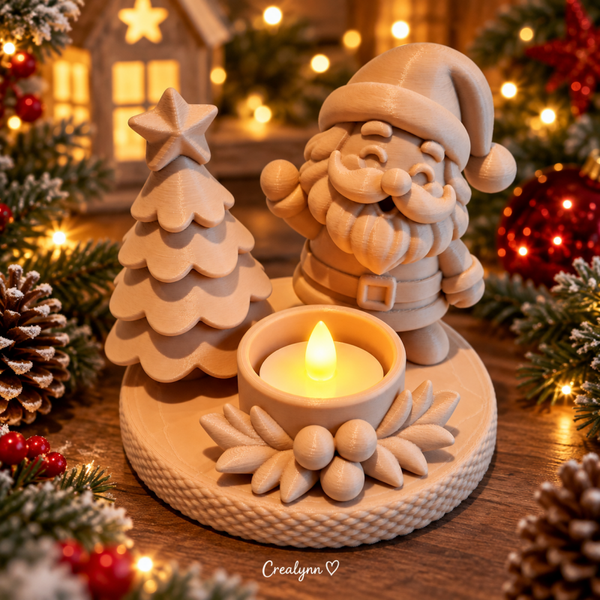Kerst - Kerstman met theelichtje