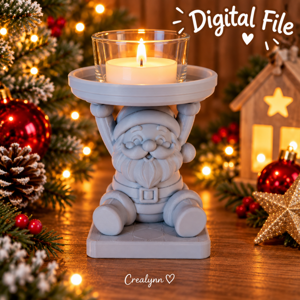 Digitale content - Kerst - Kerstman kaarsenhouder
