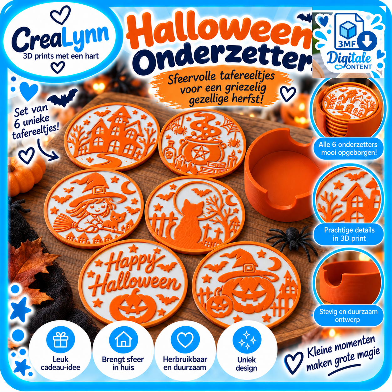 Digitale content - Halloween onderzetters