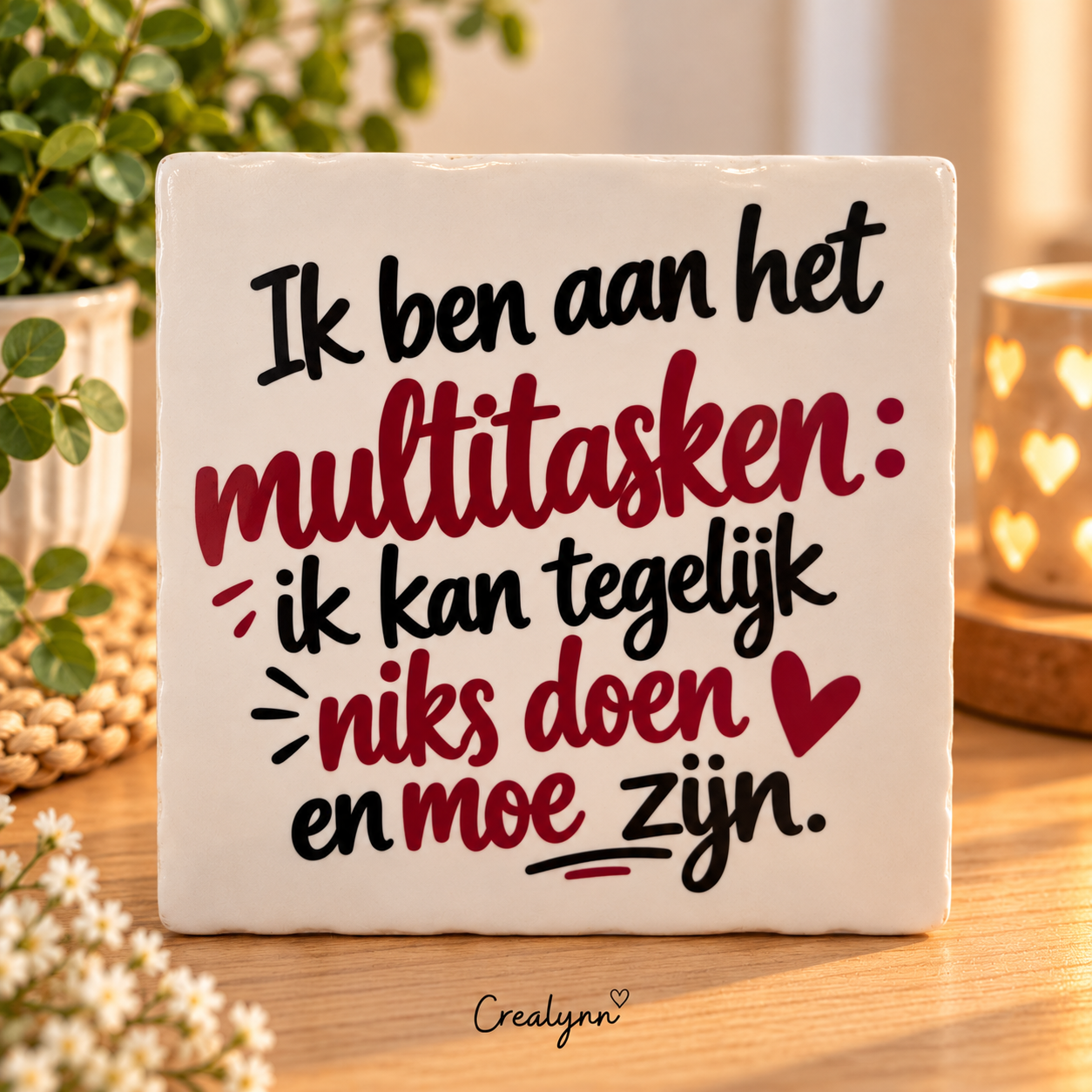 Tegeltjesgeluk: Ik ben aan het multitasken