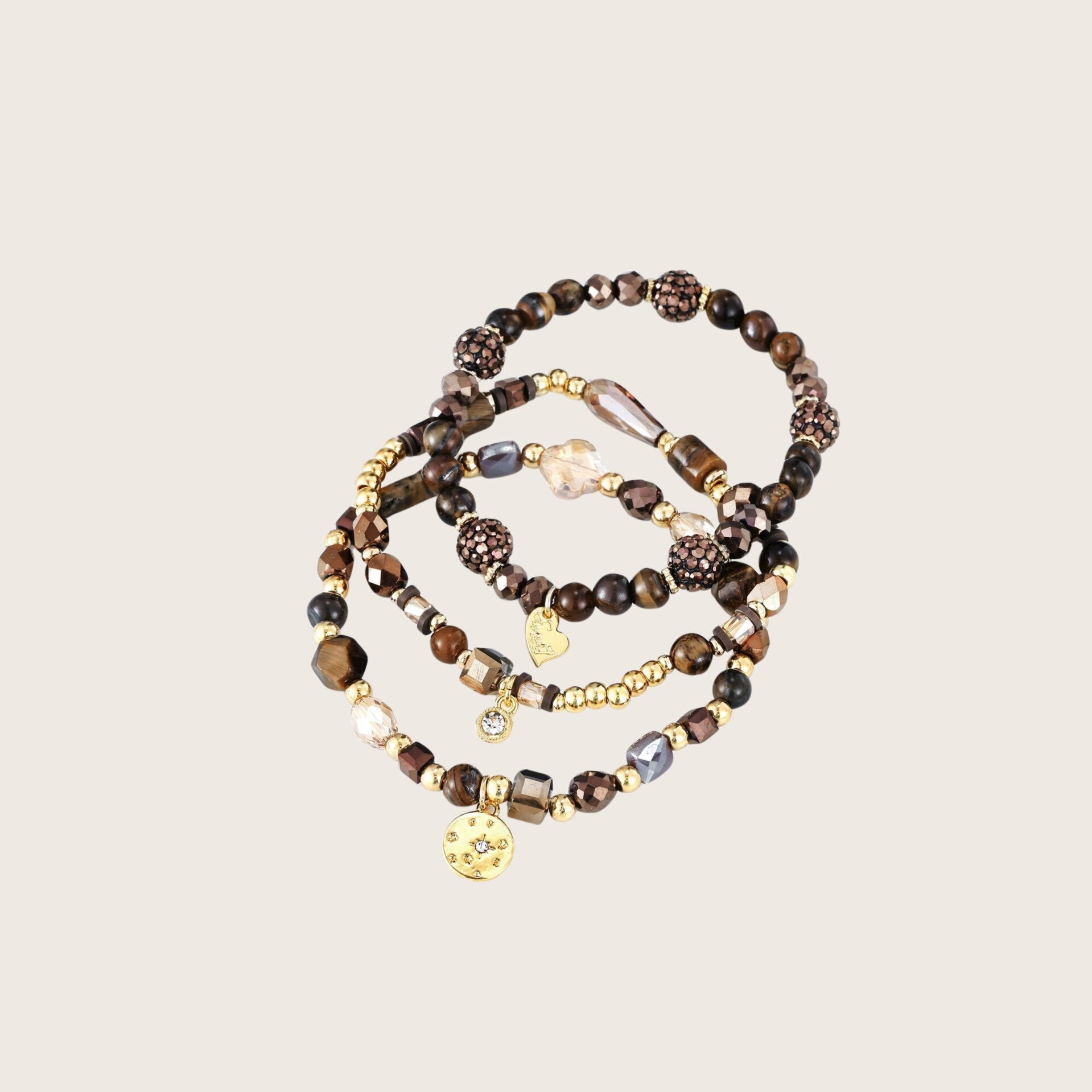 Armbanden elastisch bruin - 2025509