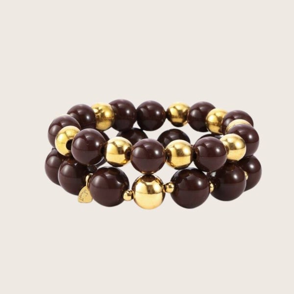 Armbanden elastisch bruin - 2025515