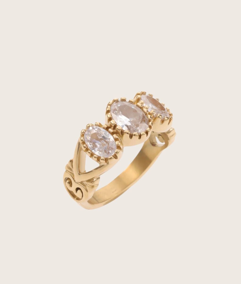 Ring By Jam met drie kristallen - 2025208/17