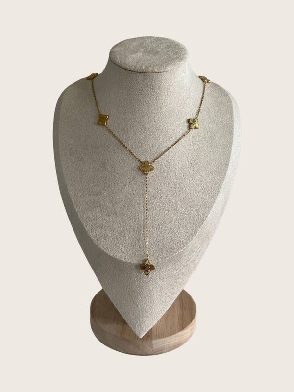 Ketting lang met gouden klaver - 2025309