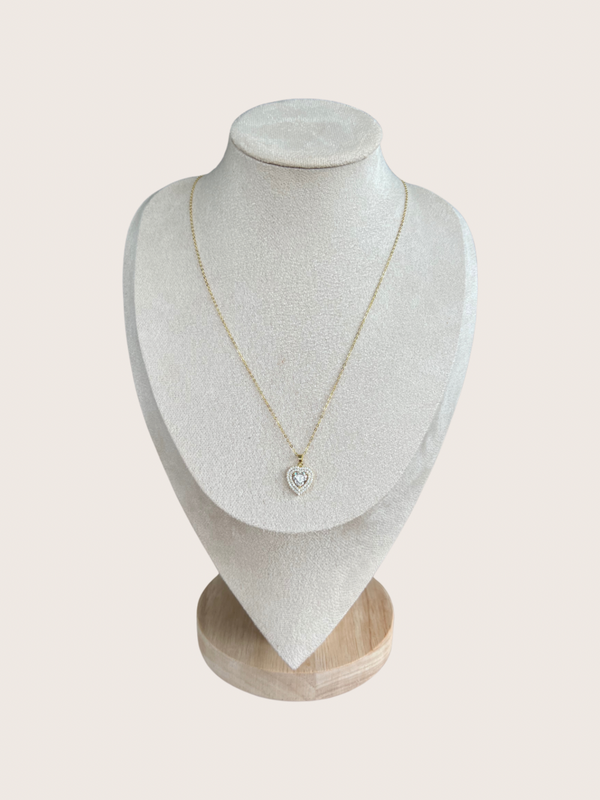 Ketting hart met zirkonia goud - 2025335