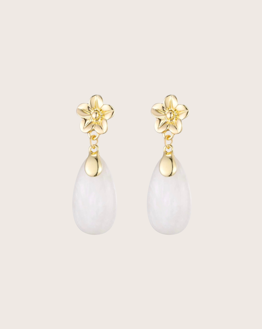 Oorsteker met gouden bloem - 2026113