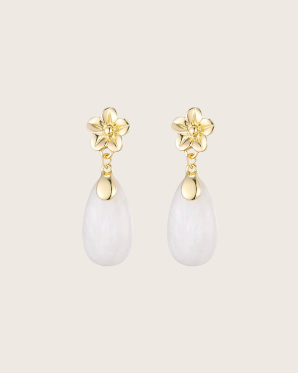 Oorsteker met gouden bloem - 2026113