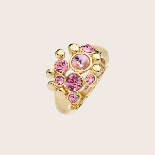 Ring roze met kristal van Be Jewels - 2026202
