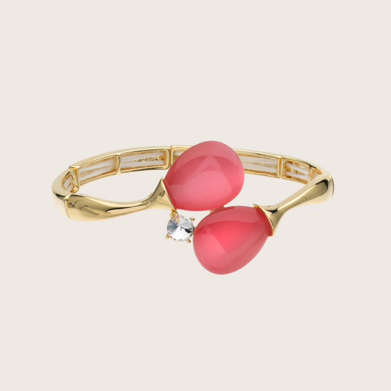 Armband elastisch framboos roze van Be Jewels - 2026502