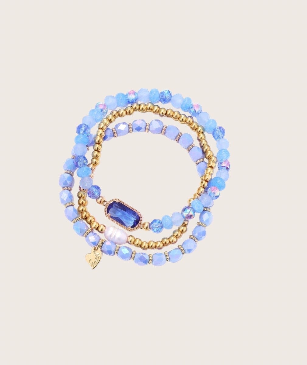 Armbanden elastisch blauw - 2026505