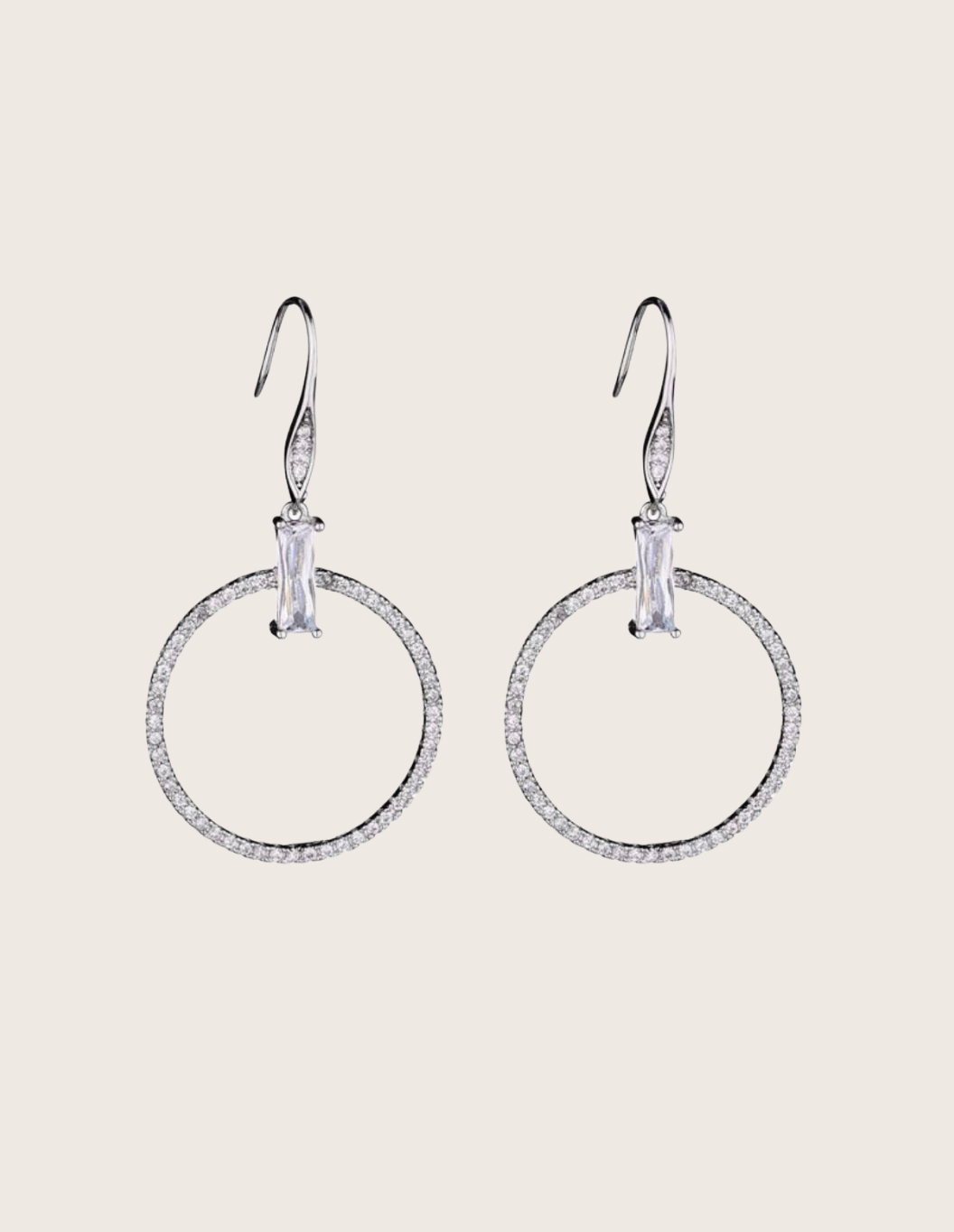 Oorhanger zilver met zirkonia - 2026Z104