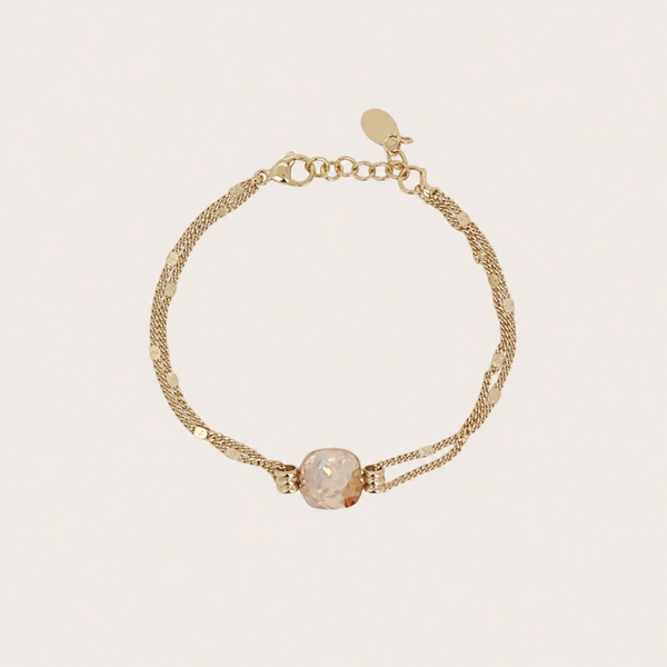Armband met Swarovski kristal Golden Shadow