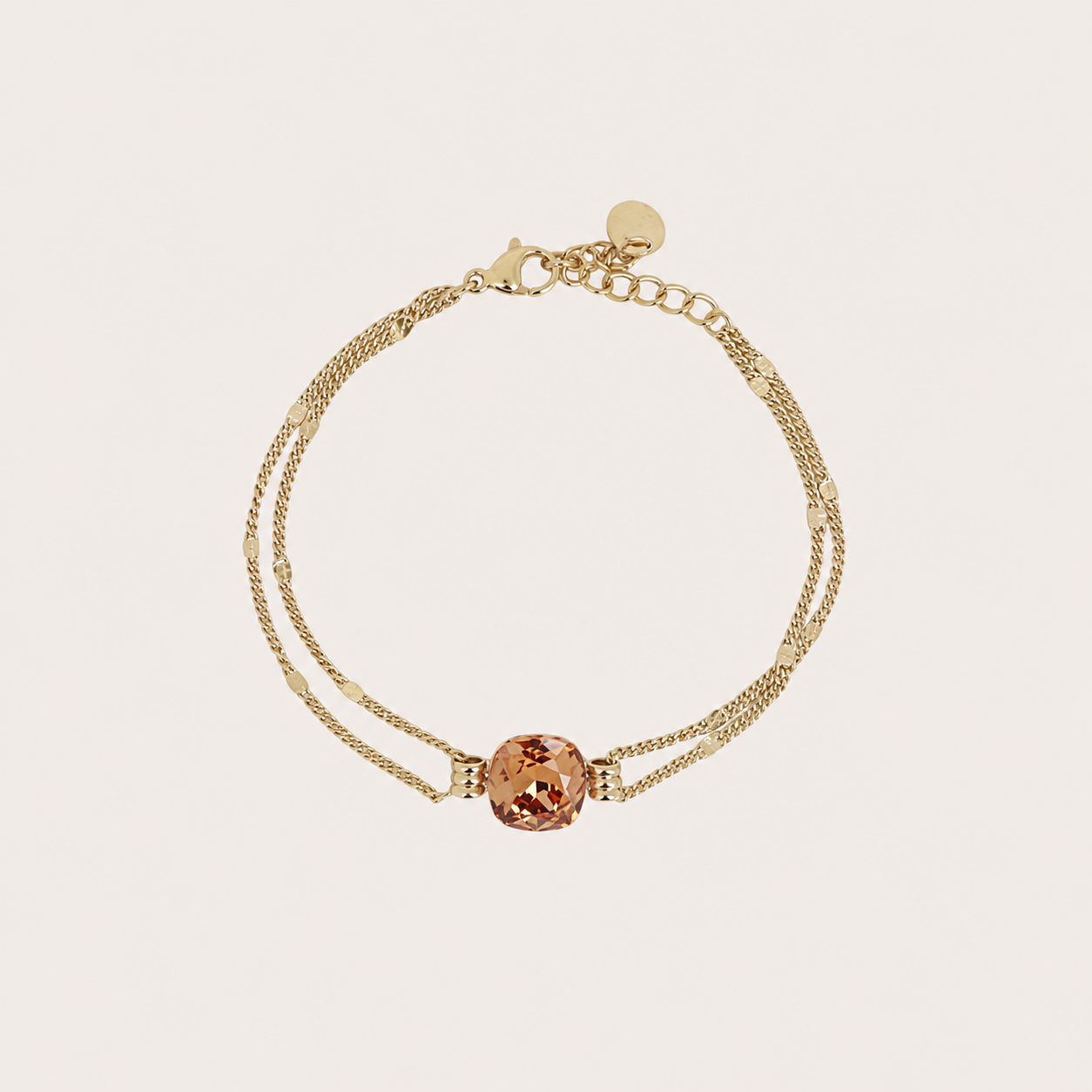 Armband met Swarovski kristal Light Smoked Topaz