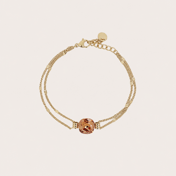 Armband met Swarovski kristal Light Smoked Topaz