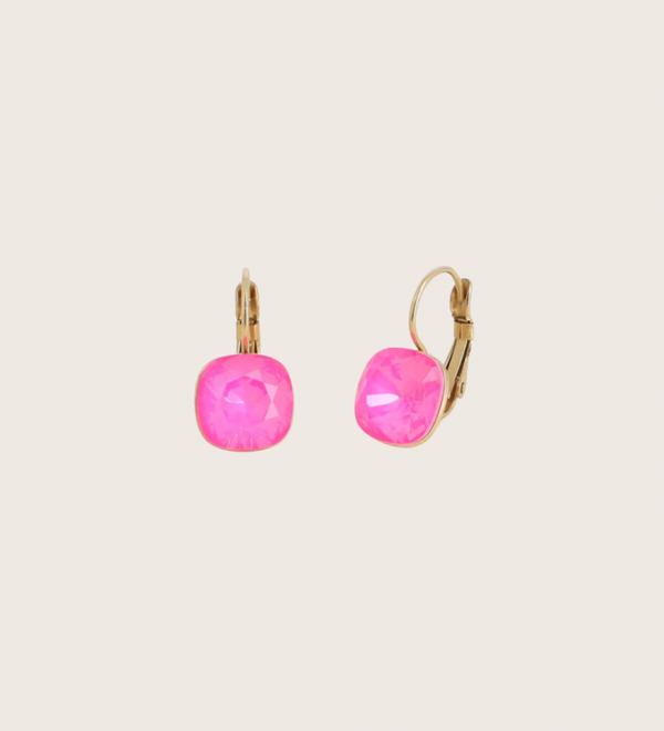 Oorbellen met ringen van Bohm Paris met Swarovski kristal (verschilende kleuren)