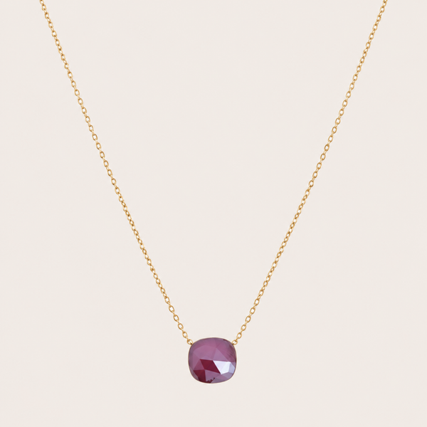Béa Ketting met Swarovski kristal Dark Red