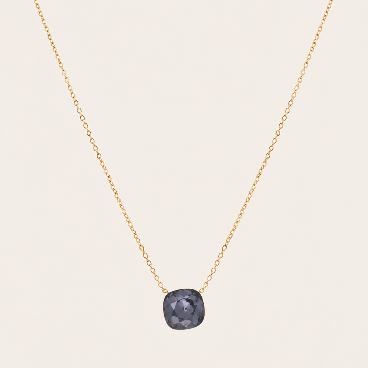 Béa Ketting met Swarovski kristal Dark Graphite