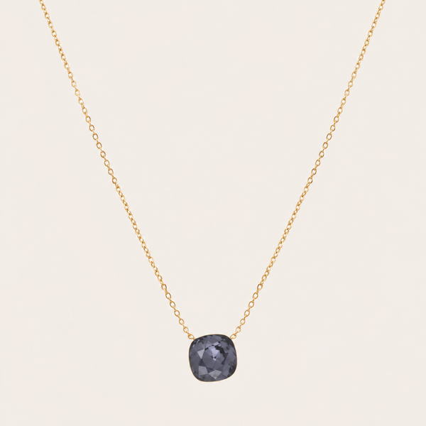 Béa Ketting met Swarovski kristal Dark Graphite