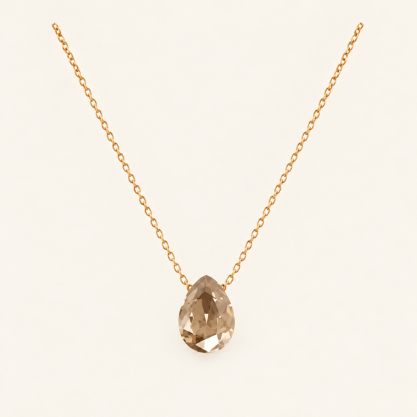 Bertille ketting van Bohm Paris met Swarovski kristal Brons