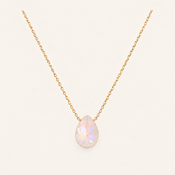 Bertille ketting van Bohm Paris met Swarovski kristal Ivory Cream