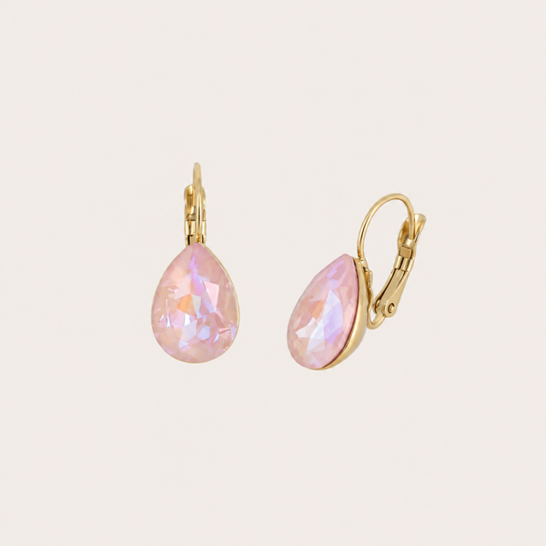 Bertille oorbellen met Swarovski kristal Dusty pink