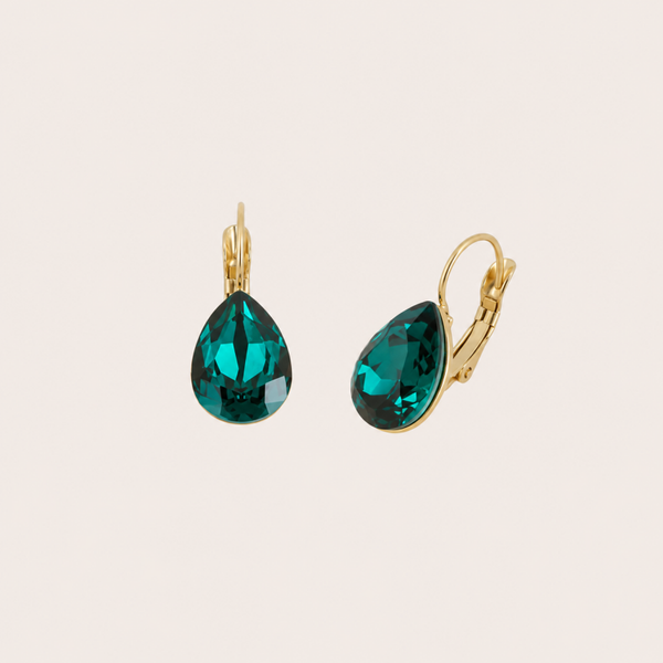 Bertille oorbellen met Swarovski kristal Emerald