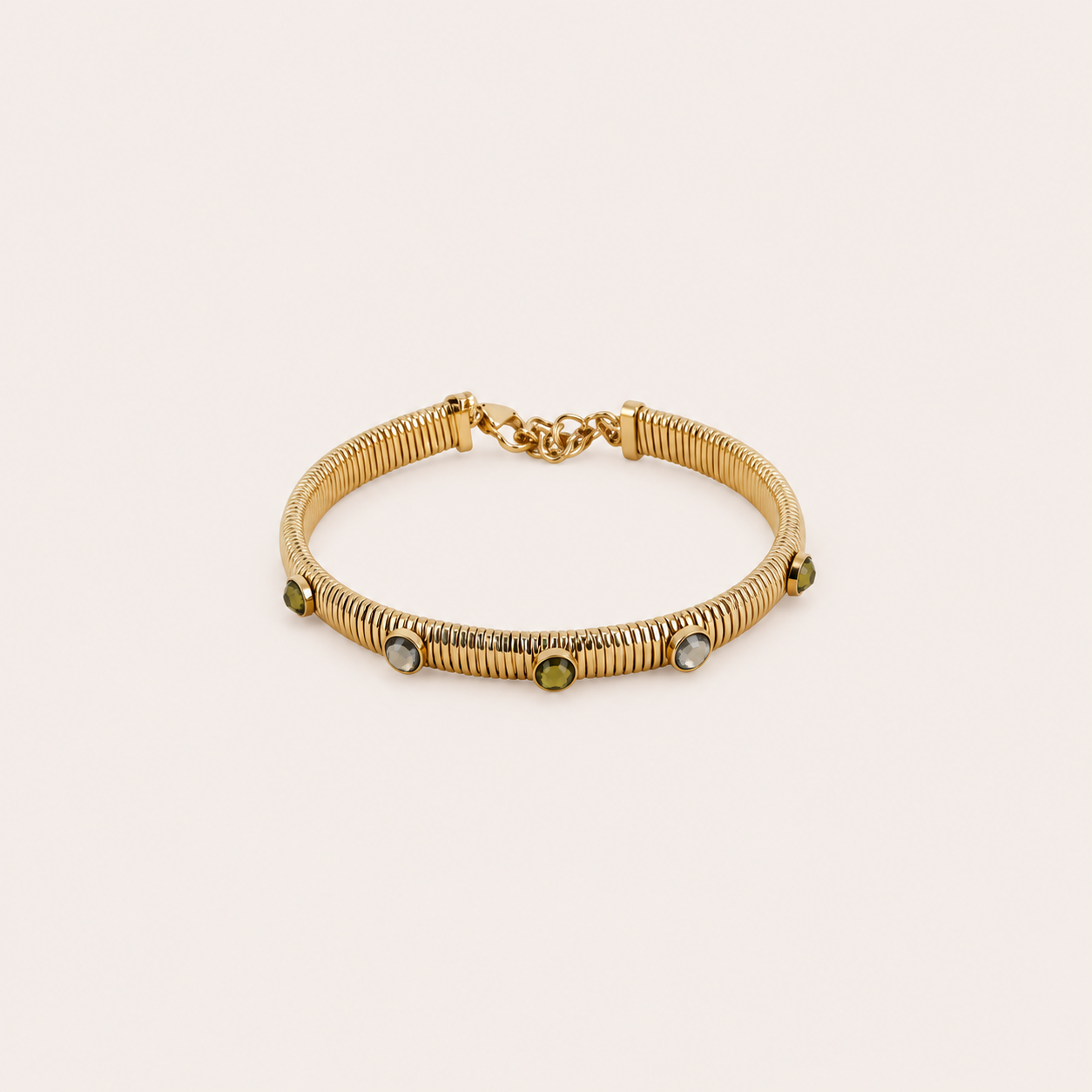 Eden armband van Bohm Paris met Swarovski kristal Khaki