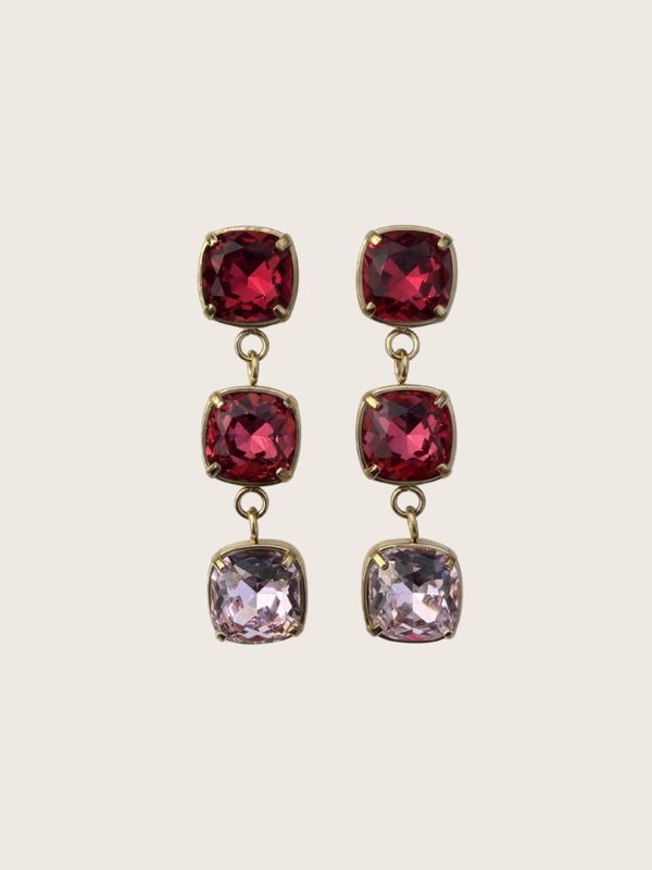 Oorbel van Bohm Paris met Swarovski kristal roze - 2026126