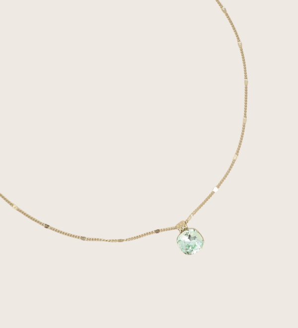 Ketting met Swarovski kristal (verschillende kleuren)