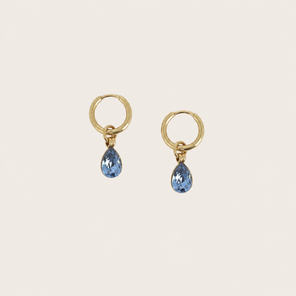 Oorringen van Bohm Paris met Swarovski kristal Denim