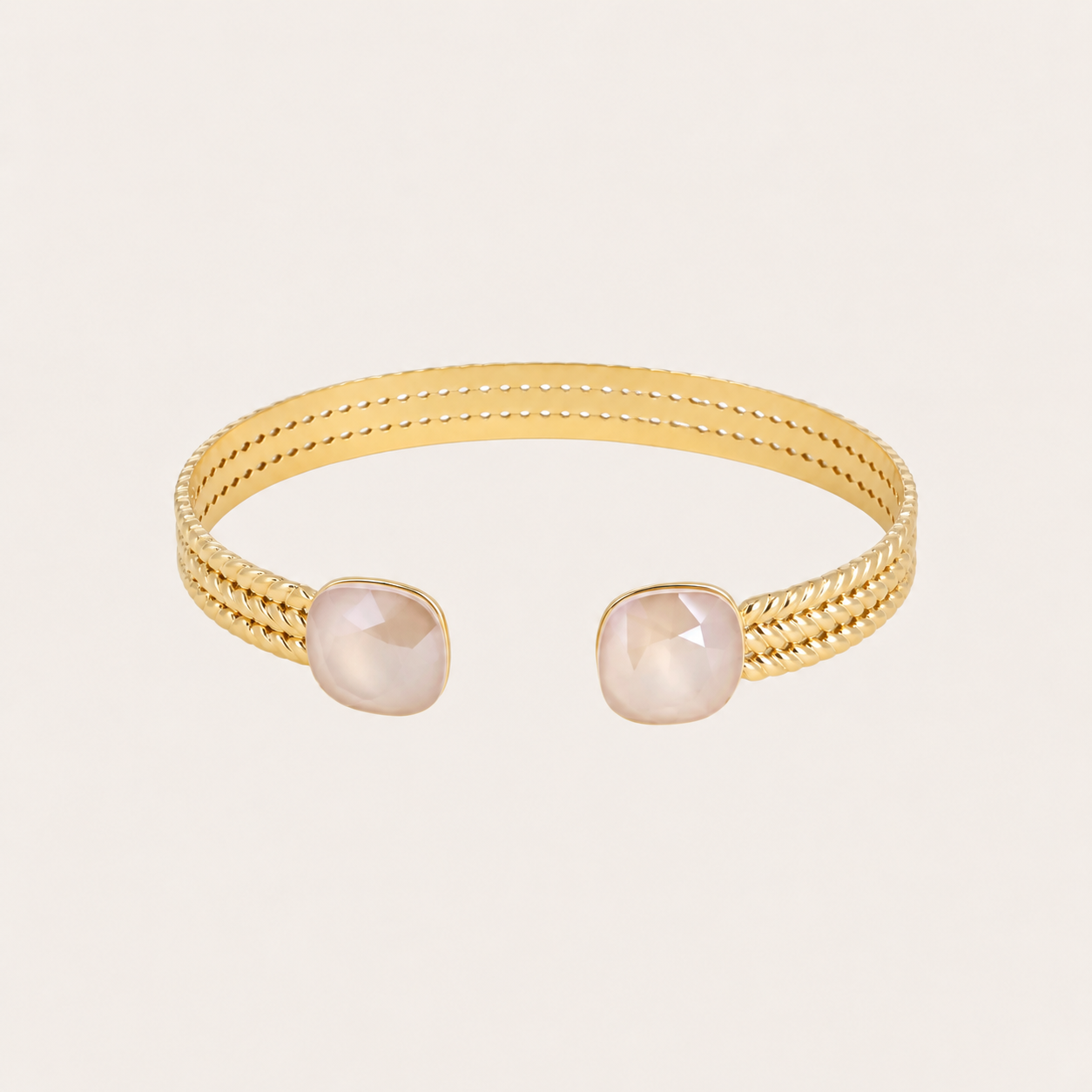 Phoebe armband van Bohm Paris met Swarovski kristal Ivory