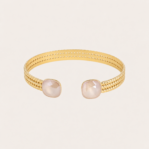 Phoebe armband van Bohm Paris met Swarovski kristal Ivory